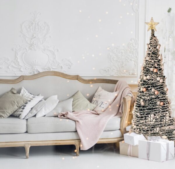 Árbol de Navidad Rosé Home plateado Nordic - Imagen 2