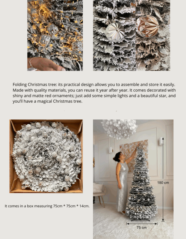 Rosé Home silver silver Christmas tree Nordic - Image 6