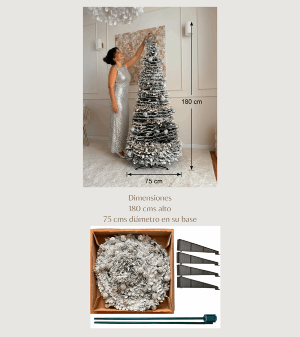 Rosé Home silver silver Christmas tree Nordic - Image 5