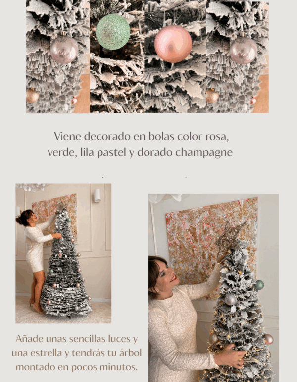 Árbol de Navidad Rosé Home pastel - Image 3